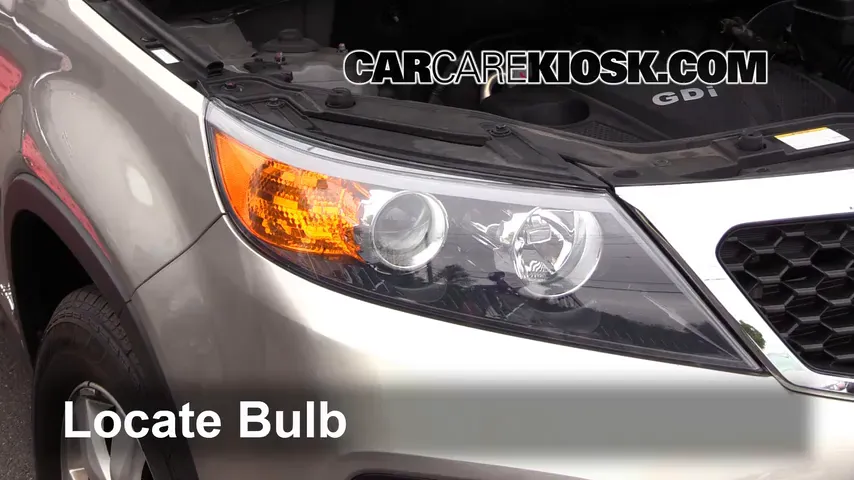 2013 Kia Sorento LX 2.4L 4 Cyl. Sport Utility (4 Door) Lights Highbeam (replace bulb)